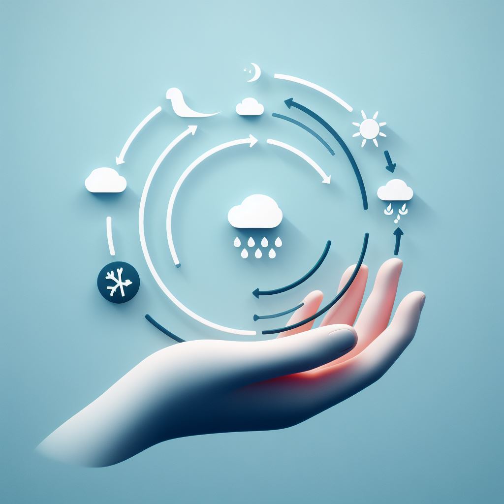 crea una imatge que representi aixo: Com es fan les previsions estacionals i climàtiques?